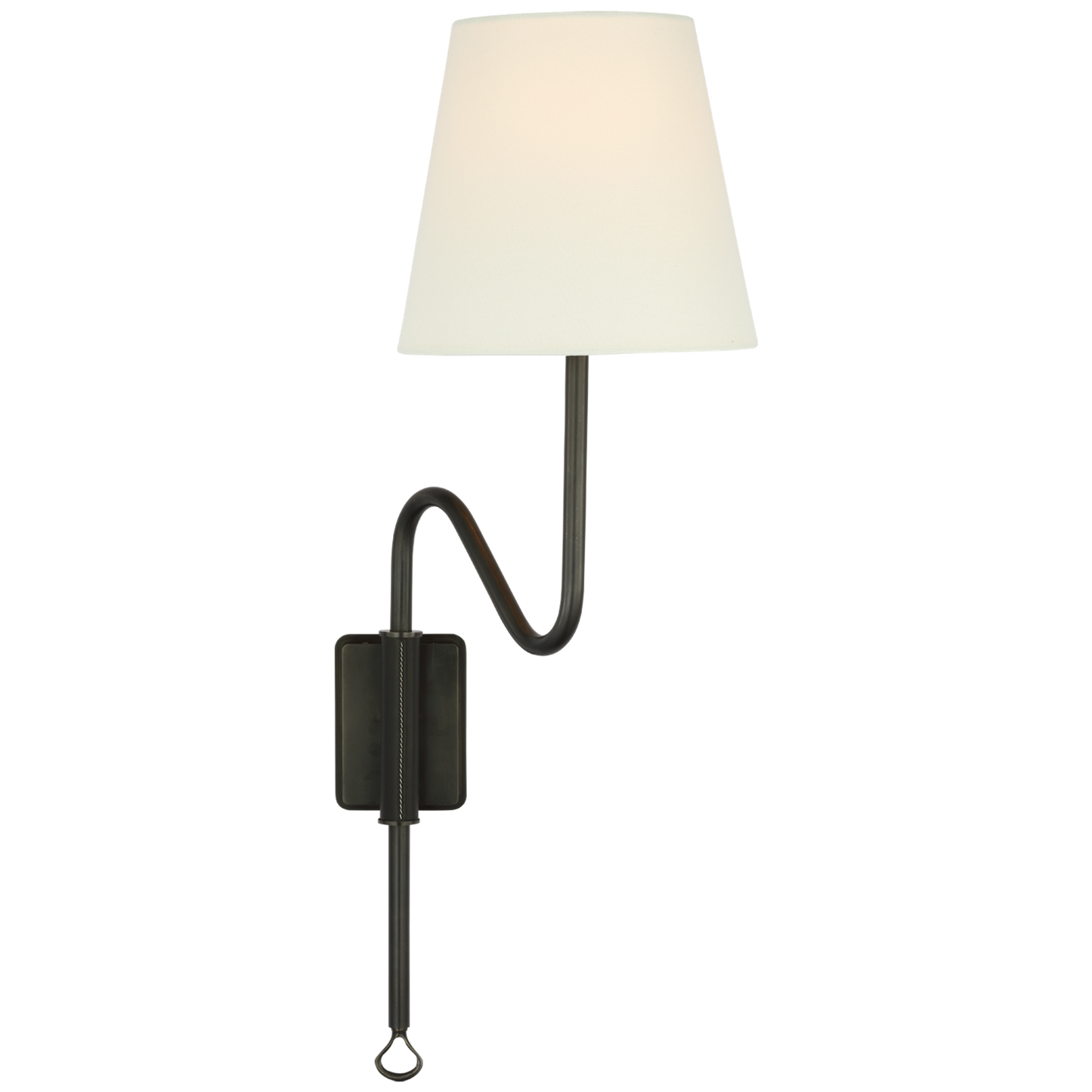 Griffin Articulating Sconce with Linen Shade