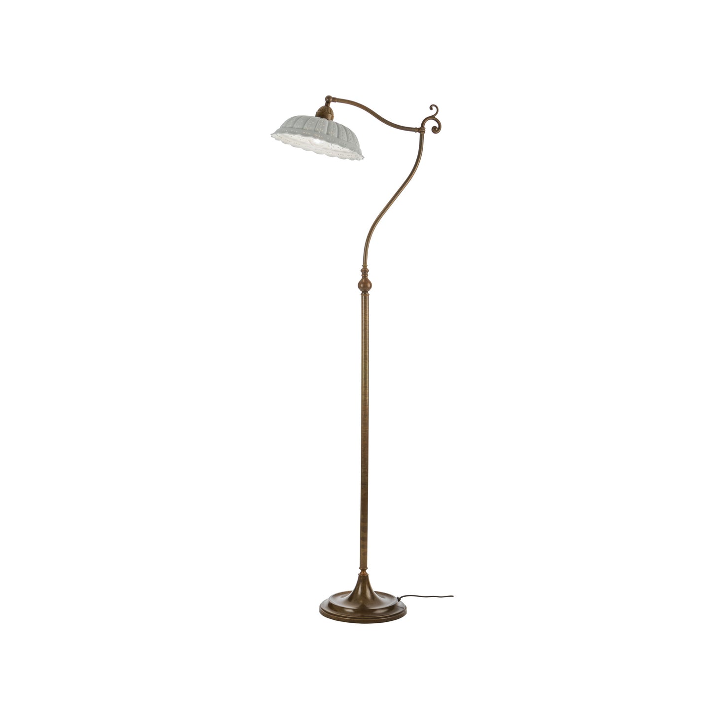 Anita Floor Lamp in Brass with Ceramic Shade
