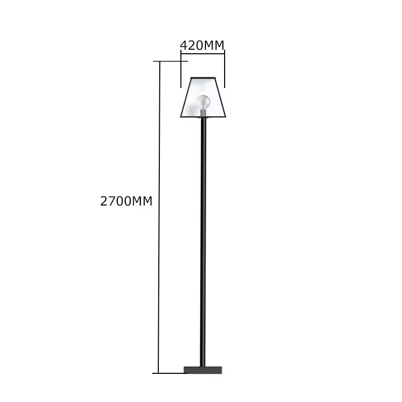 Contemporary Lamp Post In Galvanised Steel 2.7M