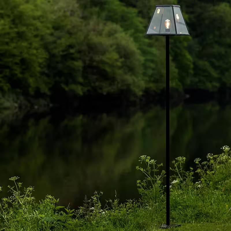 Contemporary Lamp Post In Galvanised Steel 2.7M