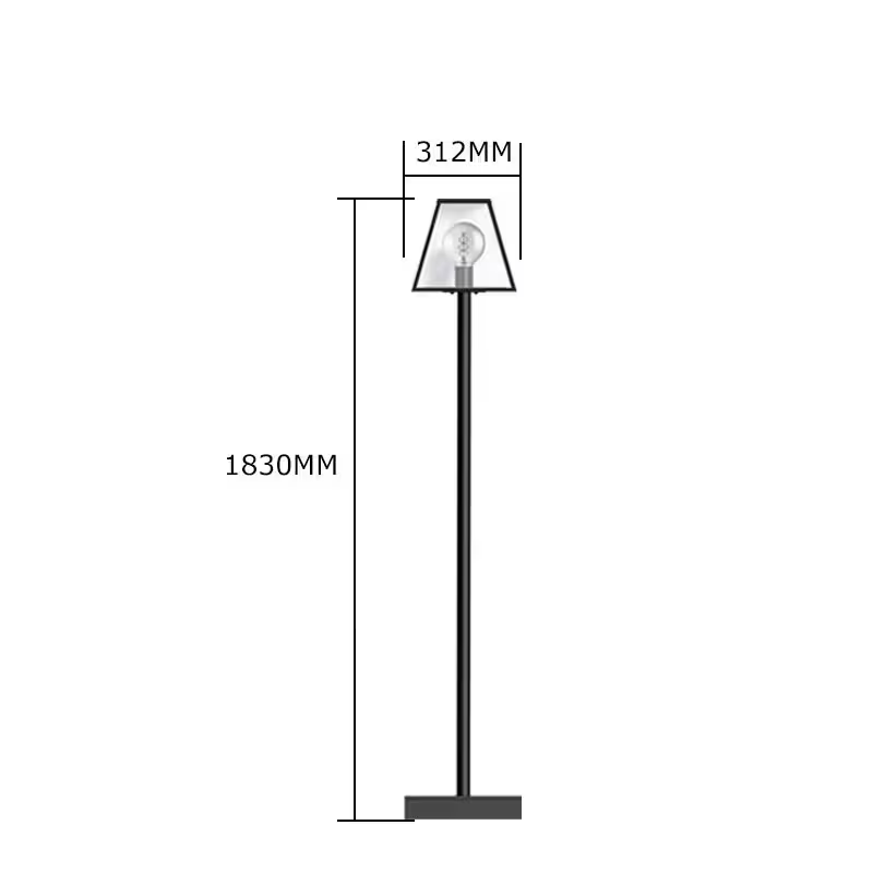 Contemporary Lamp Post In Galvanised Steel 1.8M
