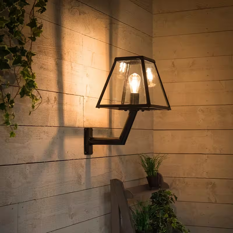 Contemporary Wall Light With Angled Bracket 0.5M