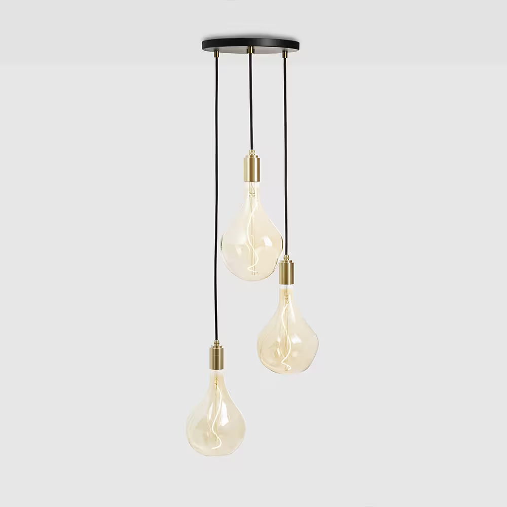 Triple Voronoi II Pendant with White Canopy