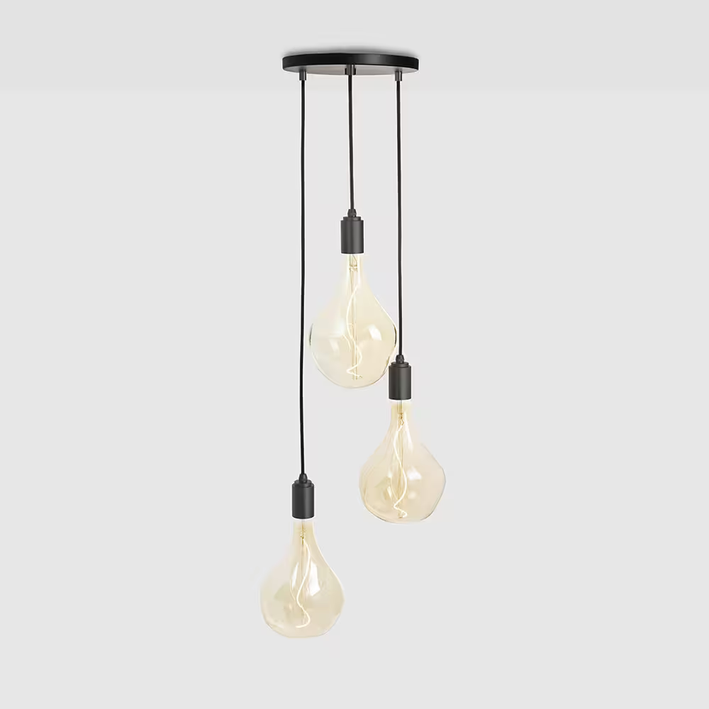 Triple Voronoi II Pendant with White Canopy