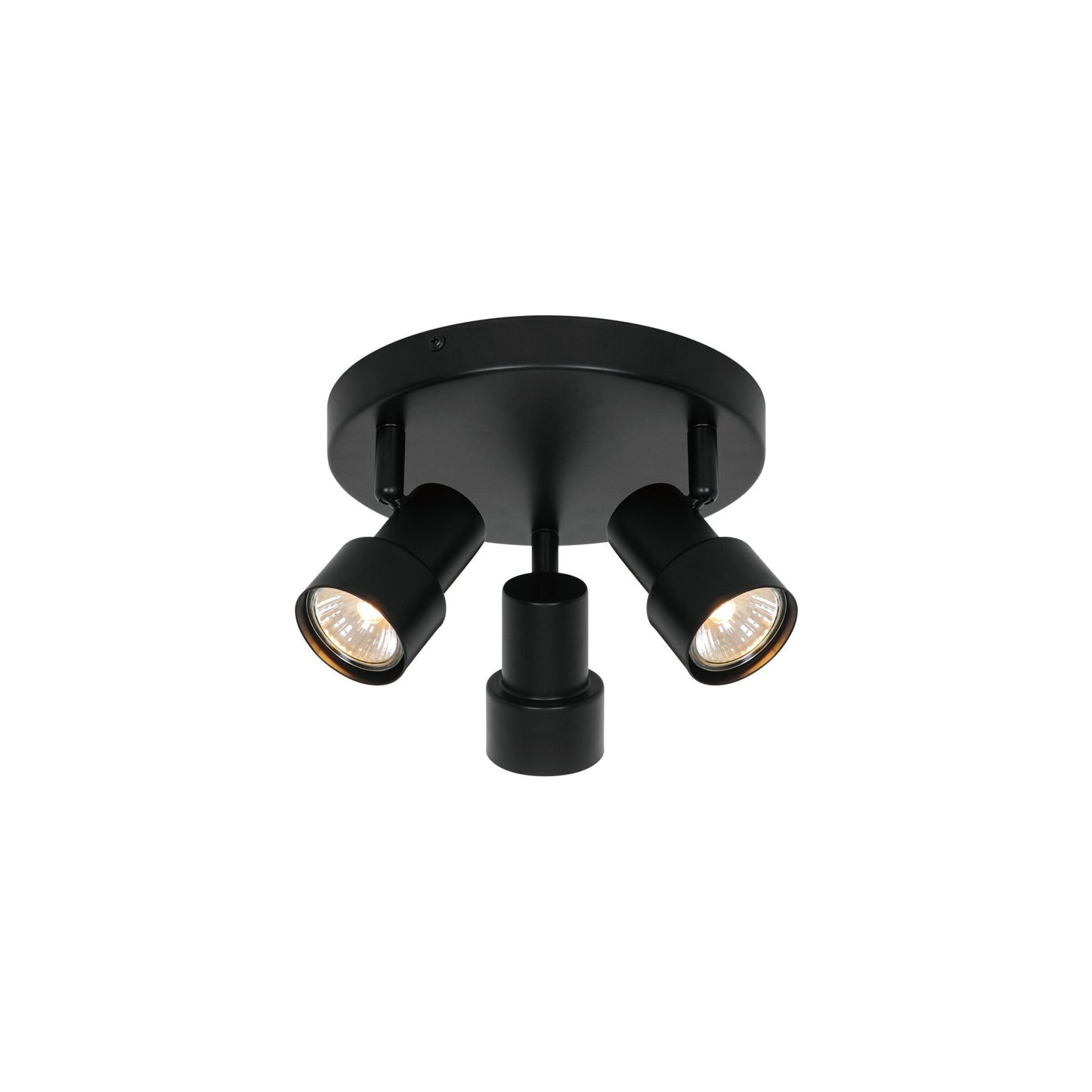 Boston 3-Rondel Ceiling Light in Black