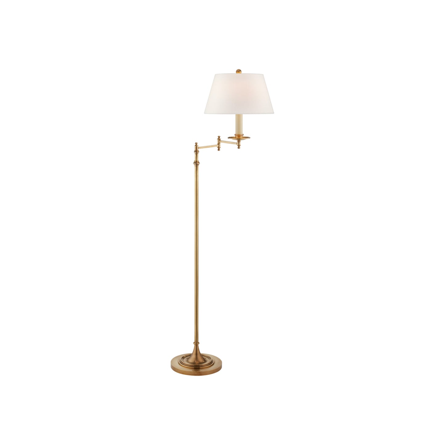 Dorchester Swing Arm Floor Lamp in Antique-Burnished Brass
