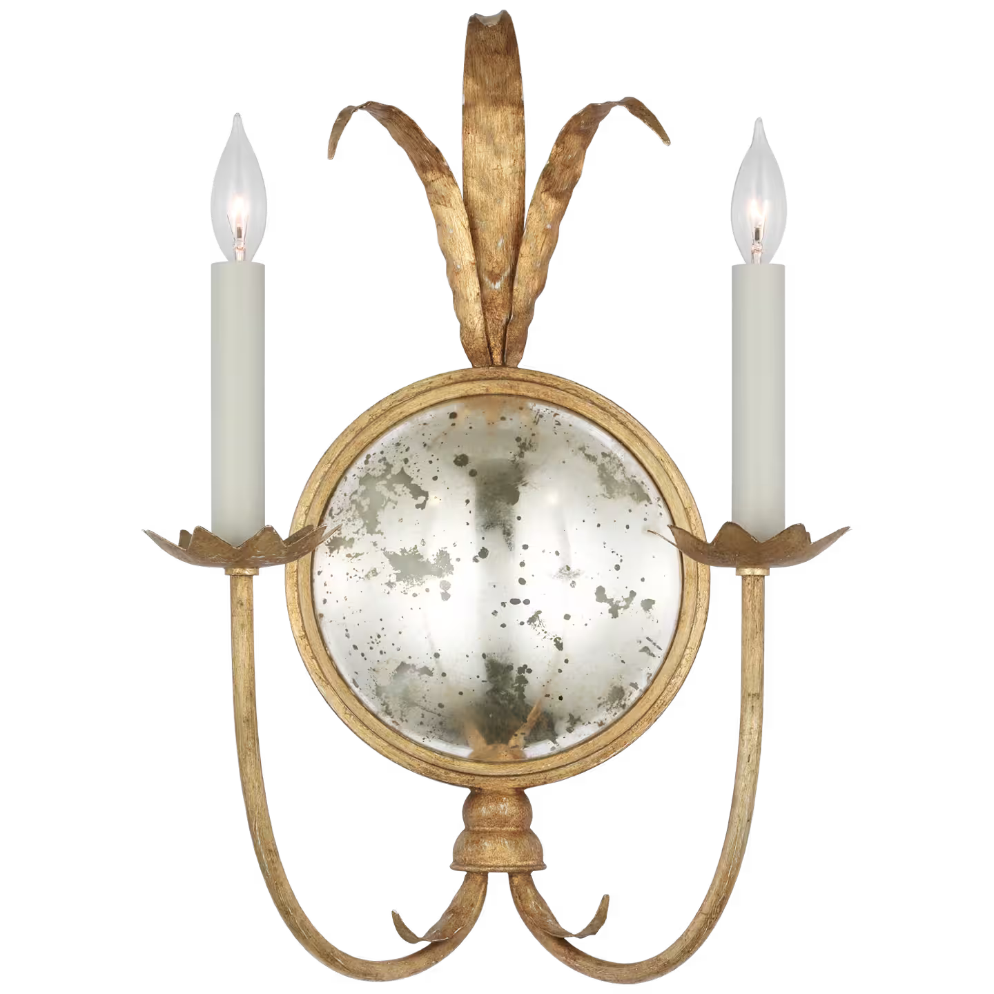 Gramercy Double Wall Light in Gilded Iron