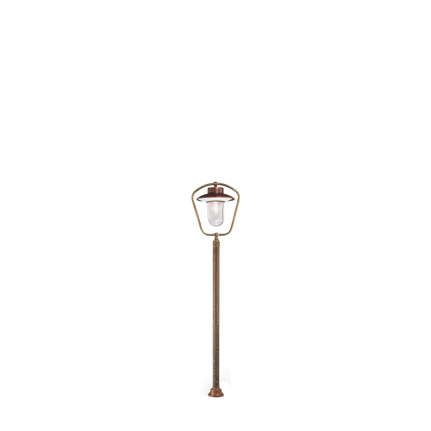 Calmaggiore Outdoor Garden Light in Brass with Transparent Glass