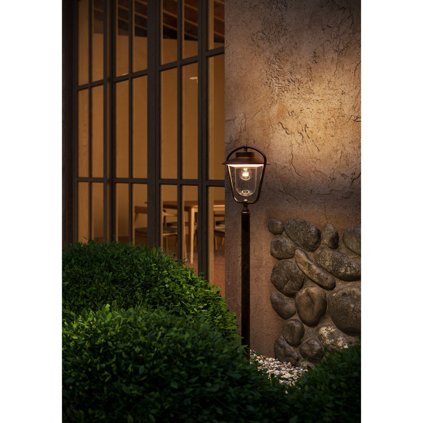 Calmaggiore Outdoor Garden Light in Brass with Transparent Glass