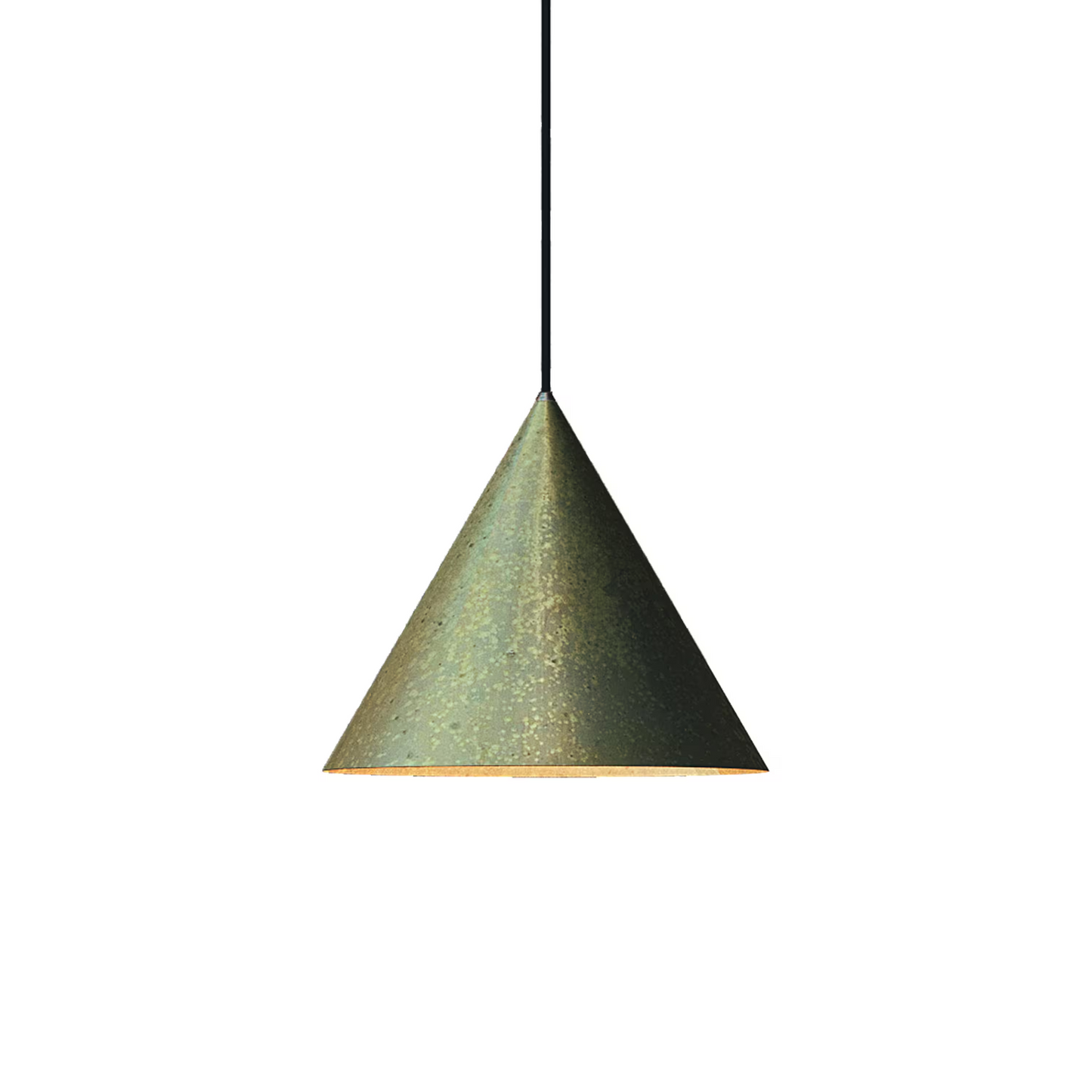 Cone Outdoor Pendant in Antique Brass