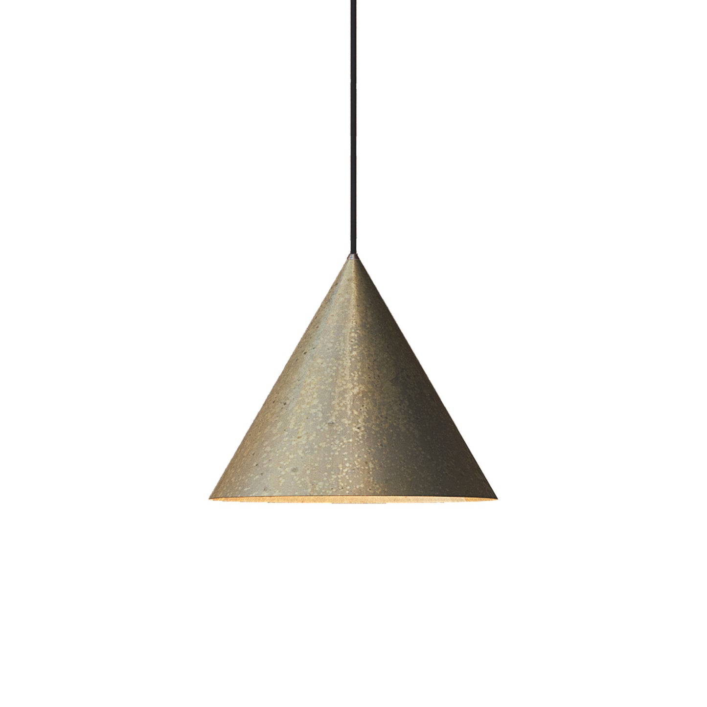 Cone Outdoor Pendant in Antique Brass