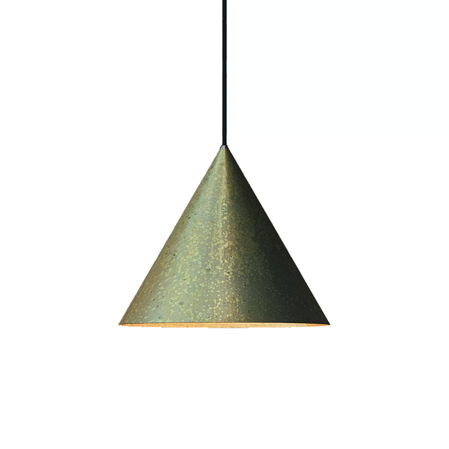 Cone Outdoor Pendant in Antique Brass