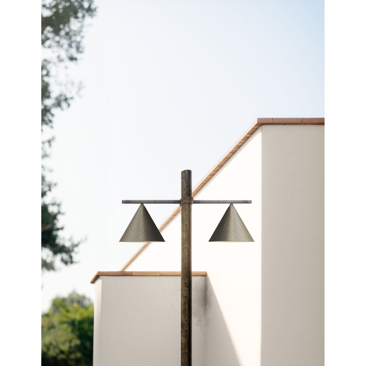 Cone 286.21 Outdoor Garden Lamp in Antique Brass