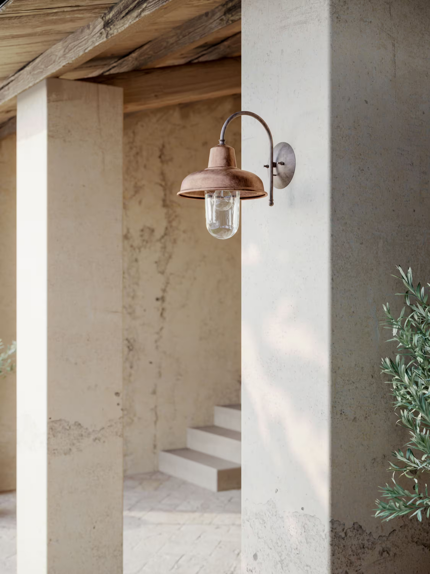 Contrada Curved Arm Wall Light