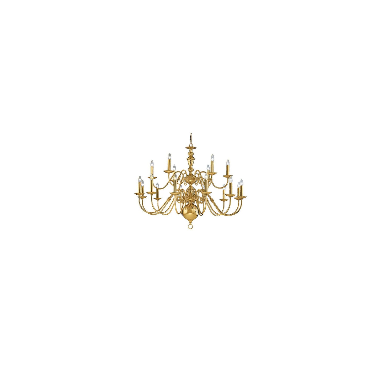 Robus 18-Light Chandelier in Polished Brass
