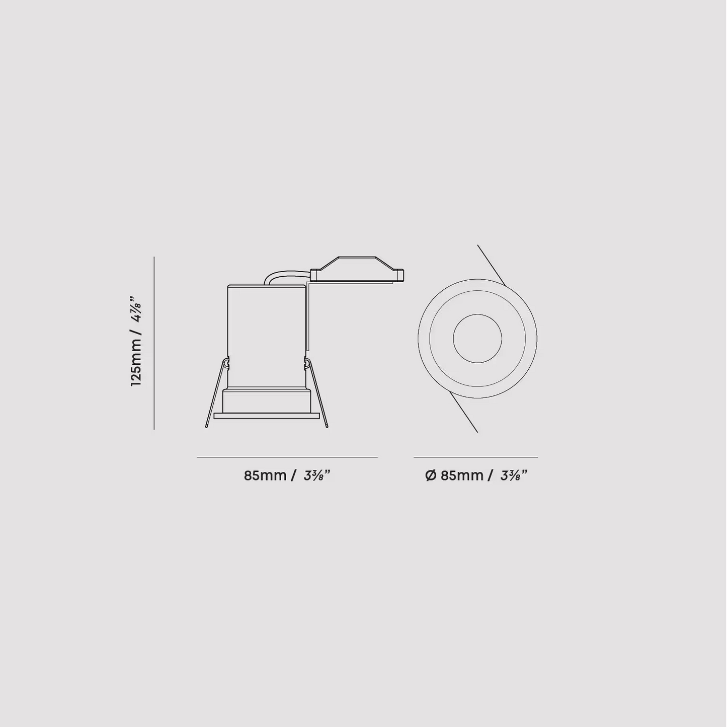 Core IP65 Fire-Rated Recessed Downlight in White