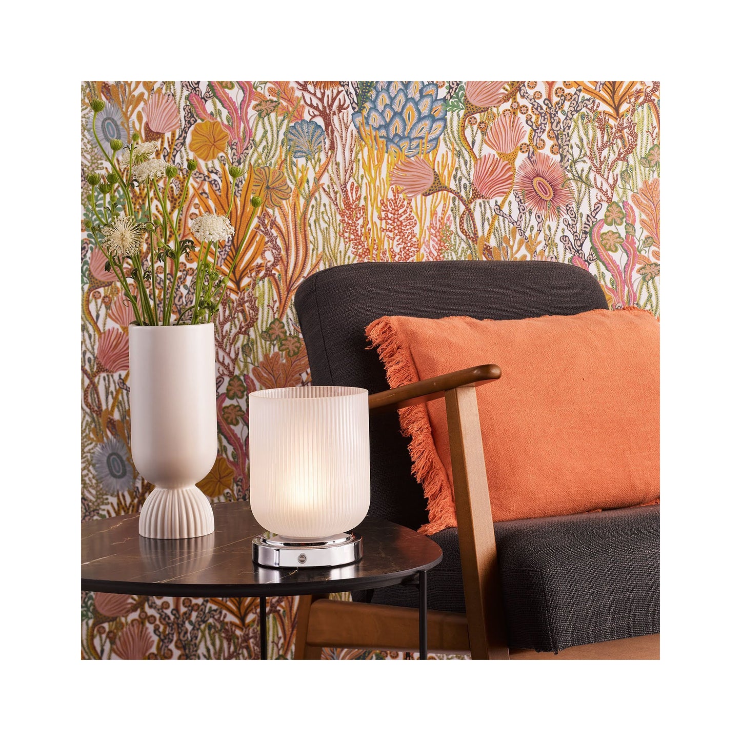 Echo Rechargeable Table Lamp in Polished Chrome