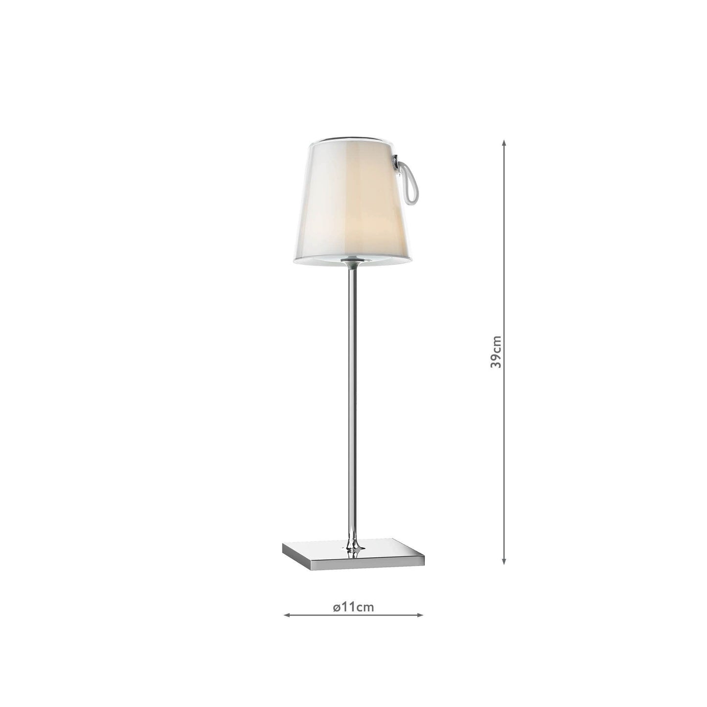Egor Rechargeable Table Lamp in Polished Chrome