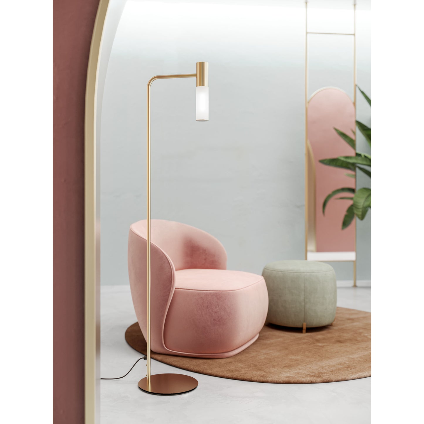 Etoile Floor Lamp with White Glass