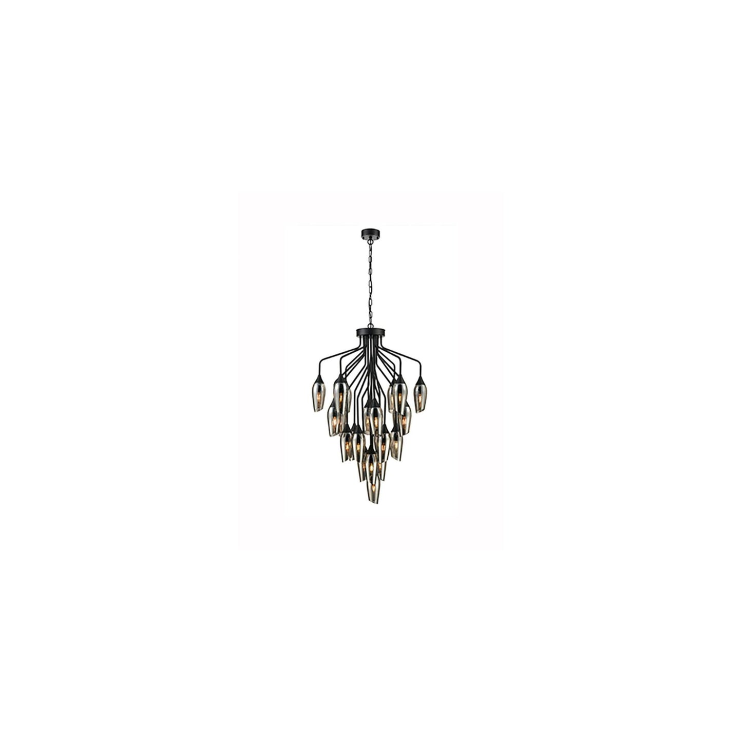 Fade 22-Light Pendant Chandelier in Matt Black