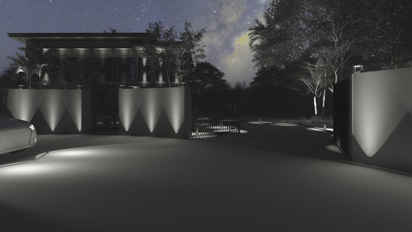 Grand entrance driveway