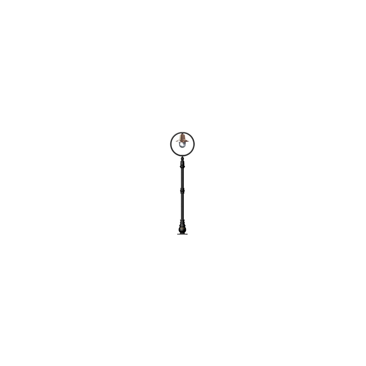 Classic railway style lamp post in cast iron and steel 1.49m