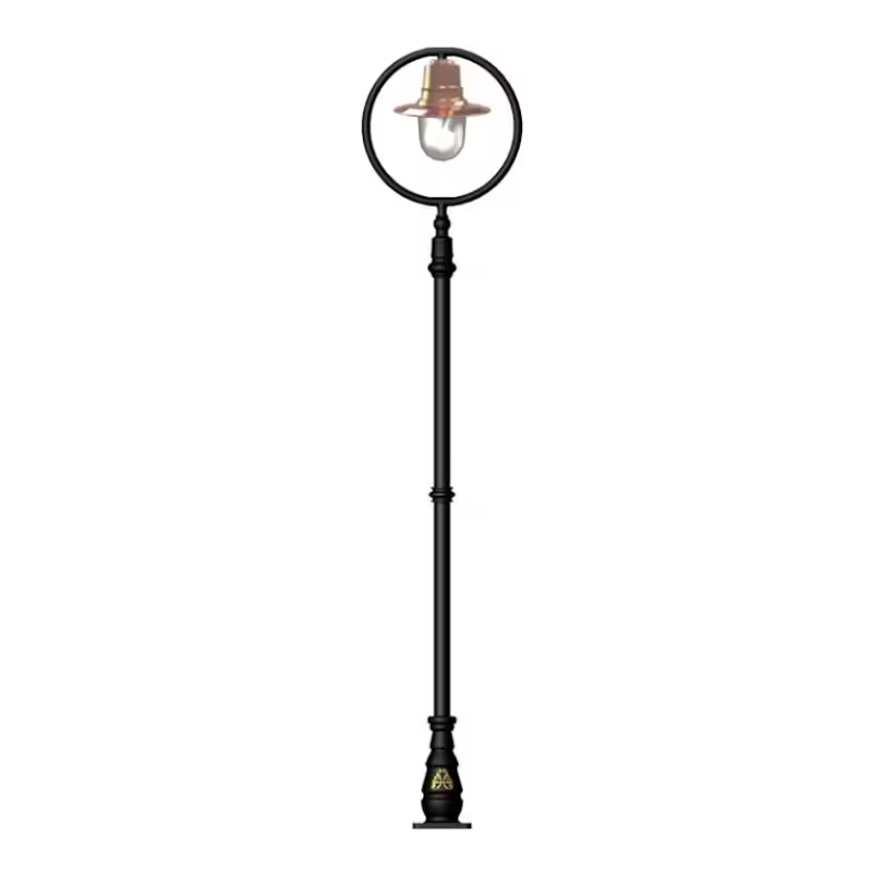 Classic Railway Style Lamp Post In Cast Iron And Steel 2.73M