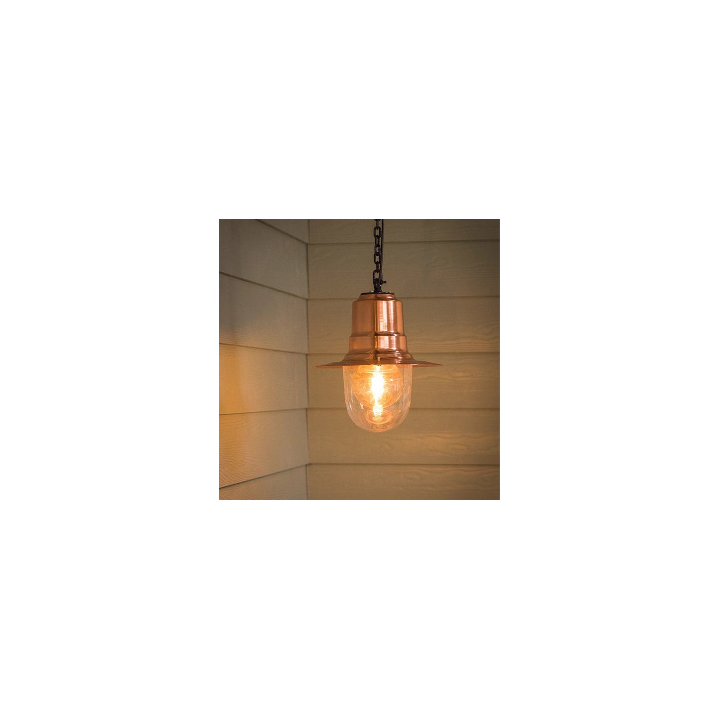 Classic railway style hanging light with chain 0.33m