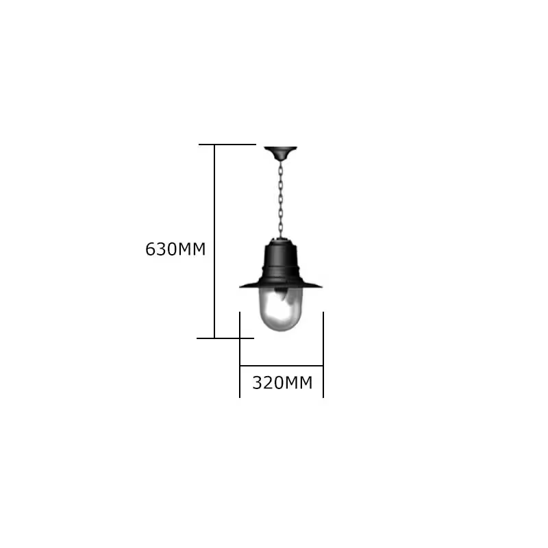 Classic Railway Style Hanging Light With Chain 0.33M