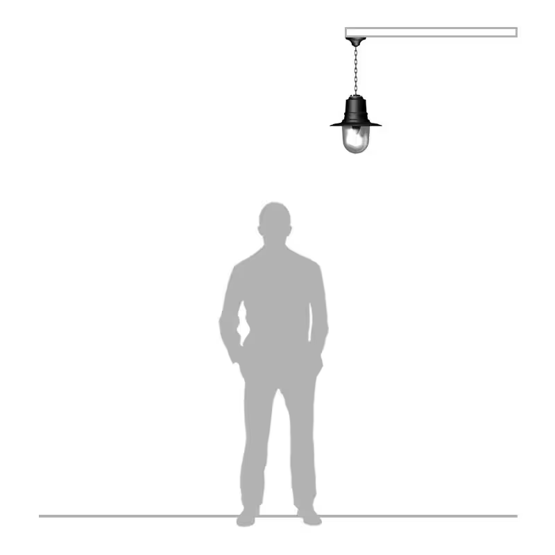 Classic Railway Style Hanging Light With Chain 0.33M