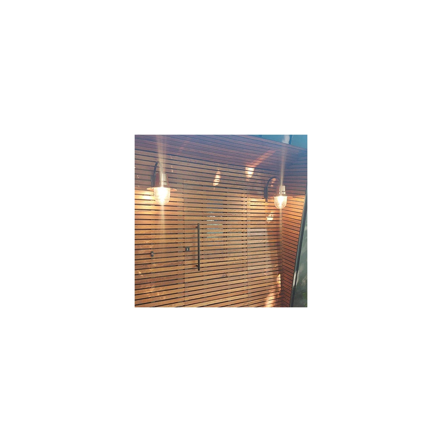 Vintage tear drop wall light in galvanised steel 0.46m