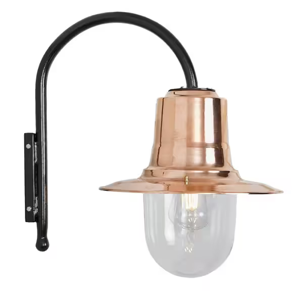 Vintage Tear Drop Wall Light In Galvanised Steel 0.46M