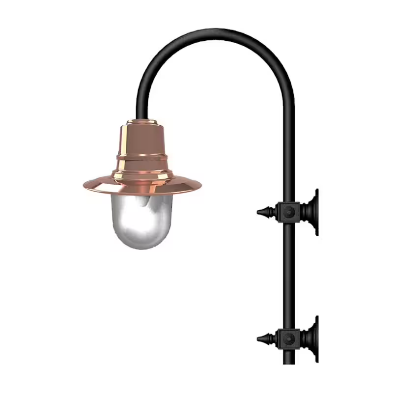 Vintage Tear Drop Wall Light In Galvanised Steel 0.91M