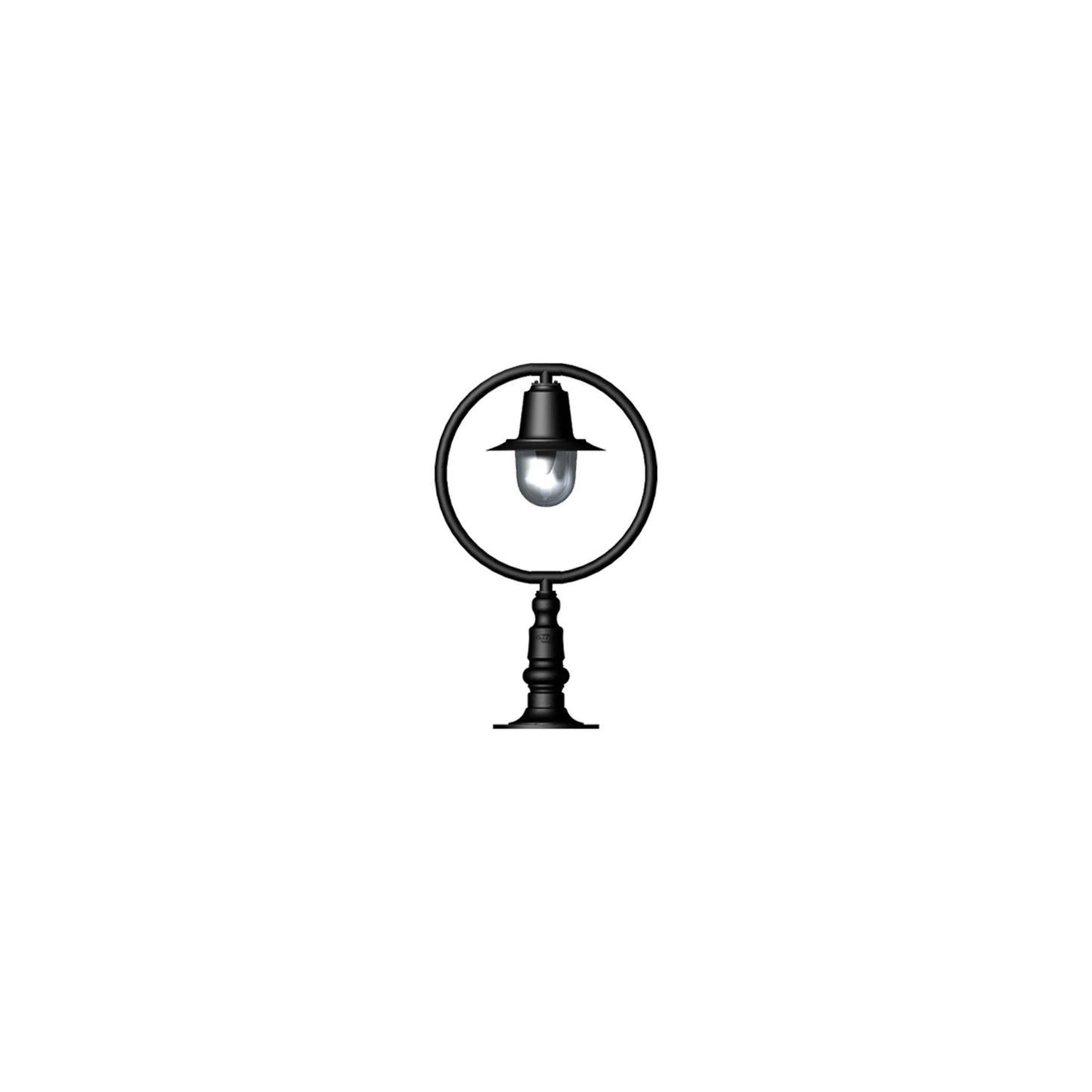 Classic railway style pier light for flat pier caps 0.59m