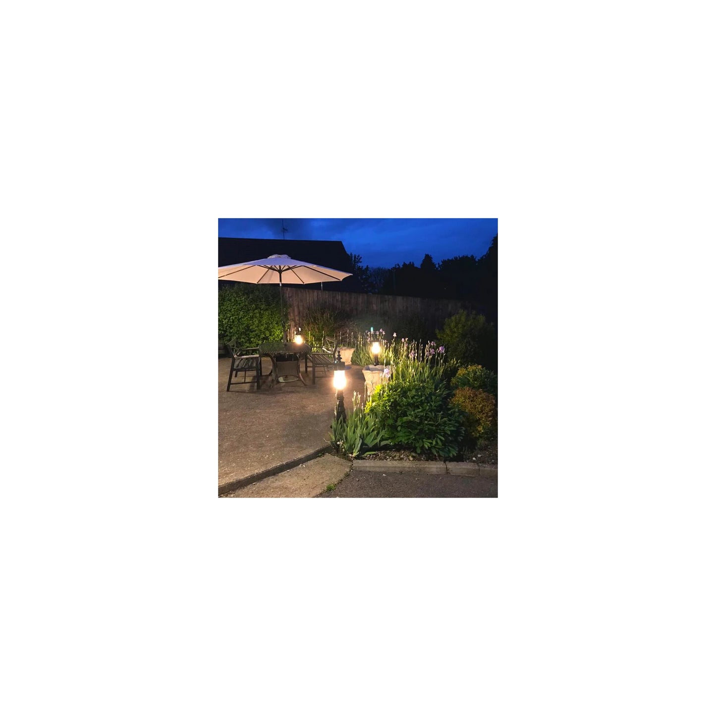 Georgian style pedestal light in cast iron and steel 0.98m