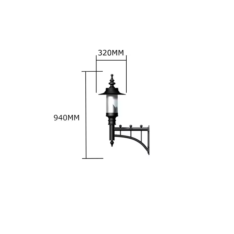 Georgian Style Wall Light In Cast Iron And Steel 0.94M