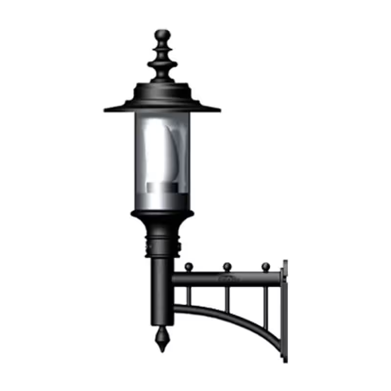 Georgian Style Wall Light In Cast Iron And Steel 0.58M