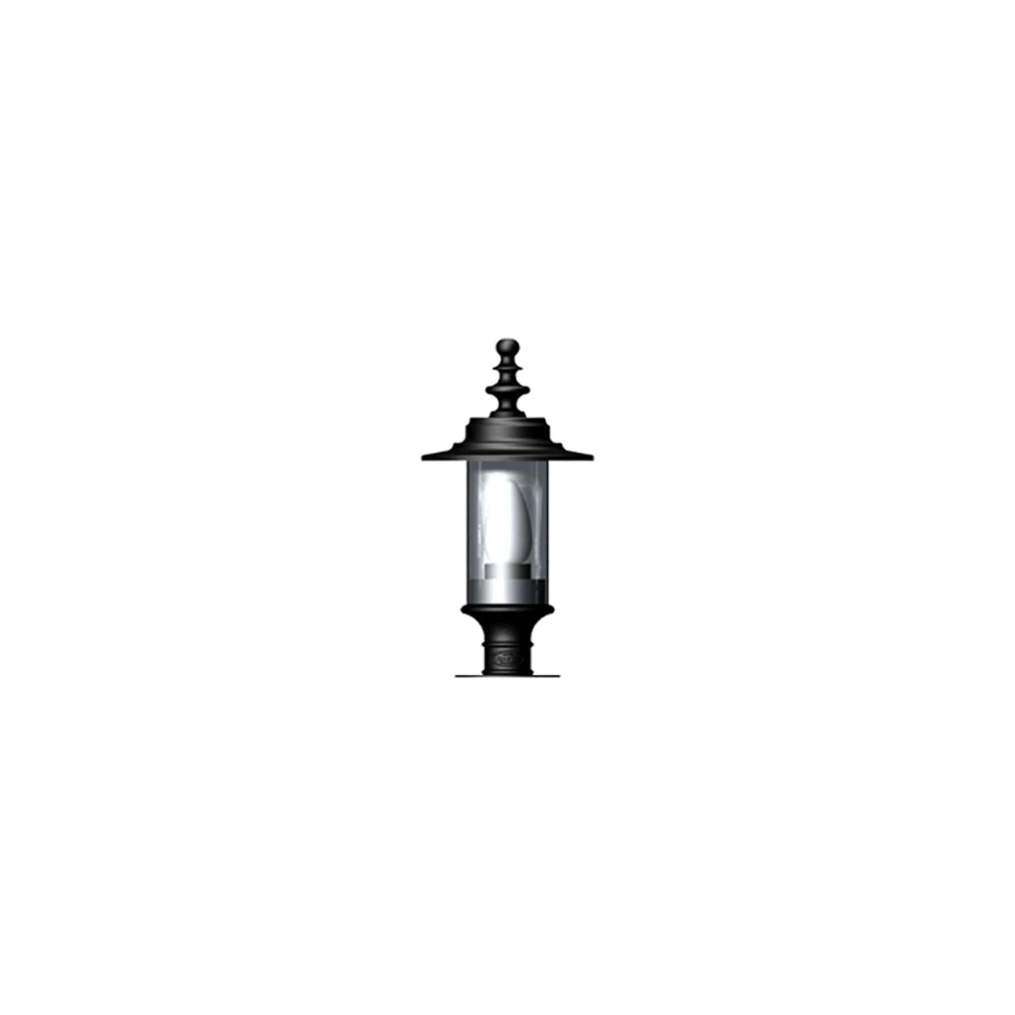 Georgian style pier light in cast iron and steel 0.39m