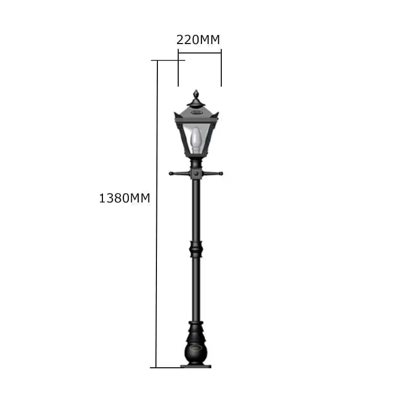 Victorian Traditional Cast Iron Lamp Post 1.4M