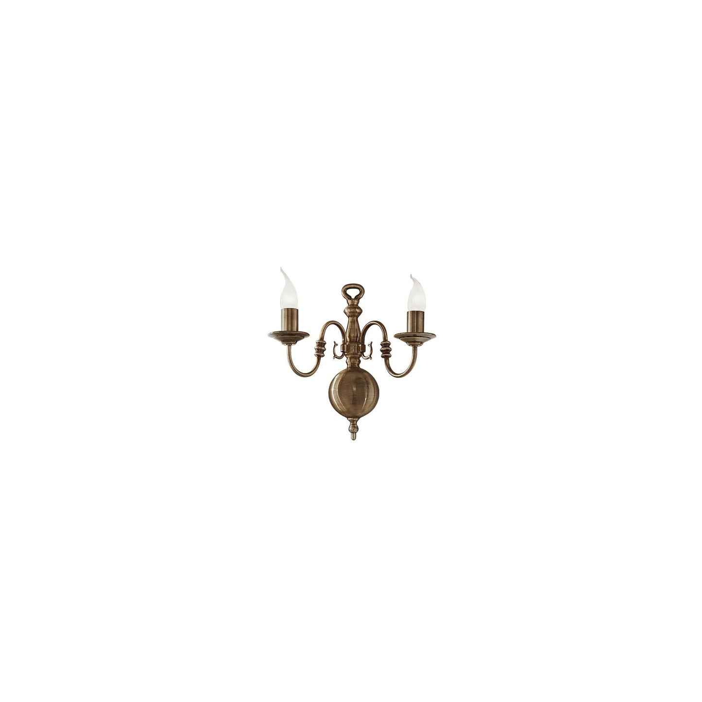 Milos 2-Light Large Wall Bracket in Bronzed Brass