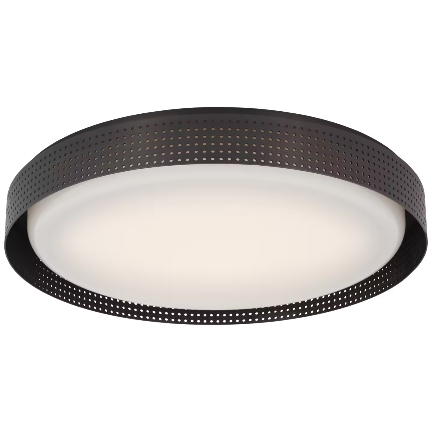 Precision Round Flush Mount with White Glass