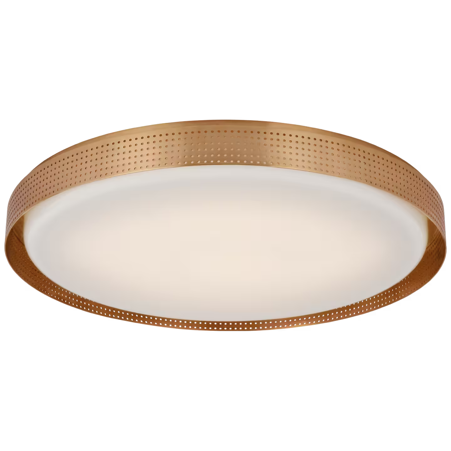 Precision Round Flush Mount with White Glass