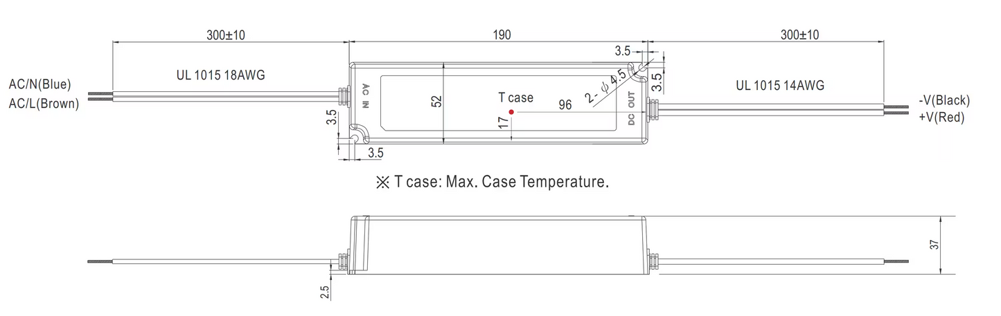 Non Dimmable, 100W 48V CV