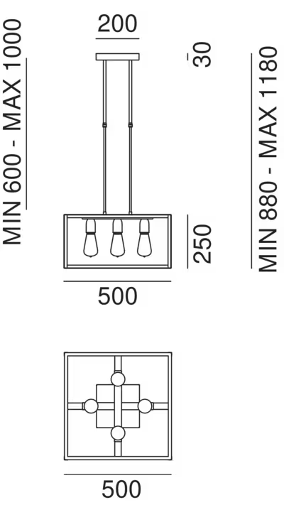 London Rectangle Pendant