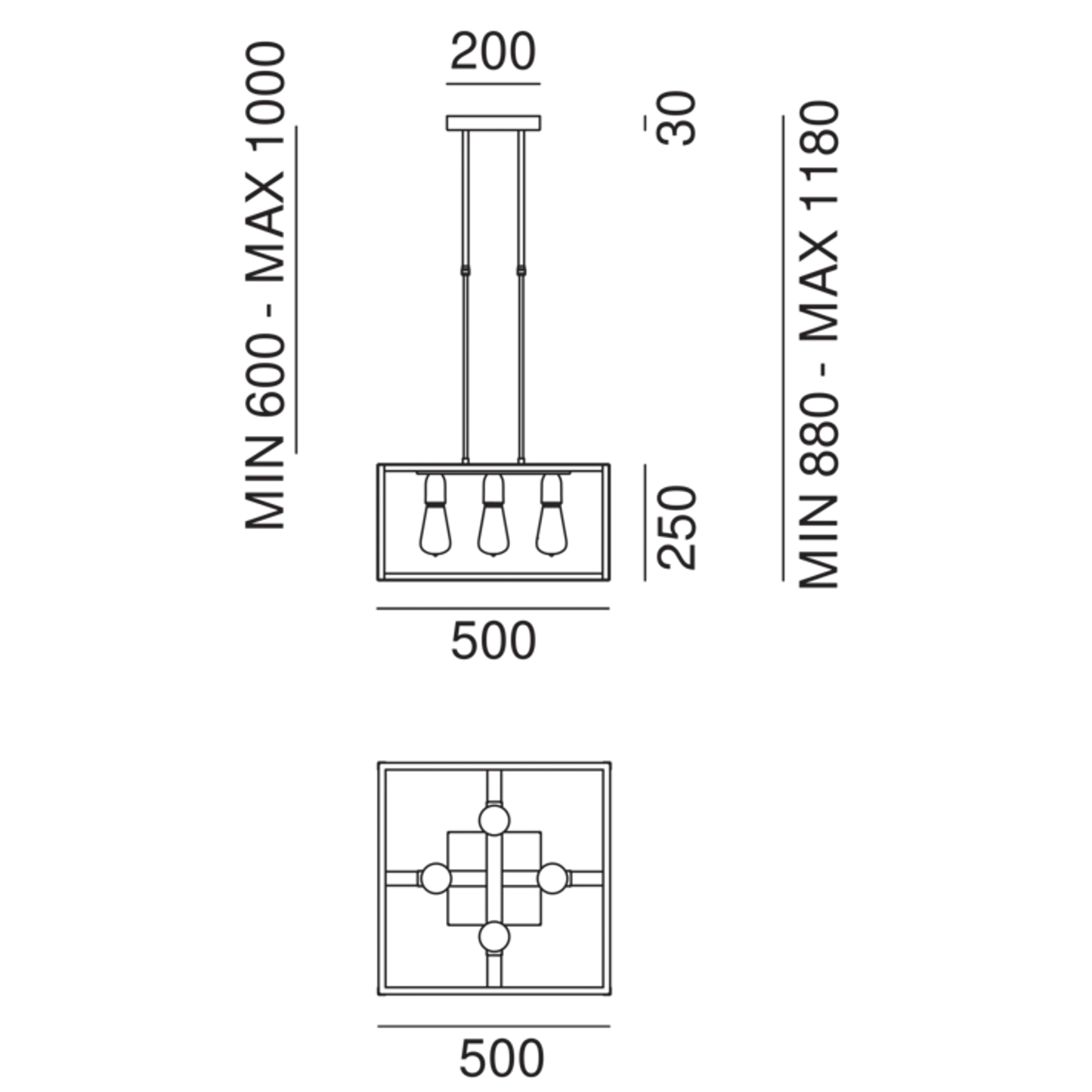 London Rectangle Pendant