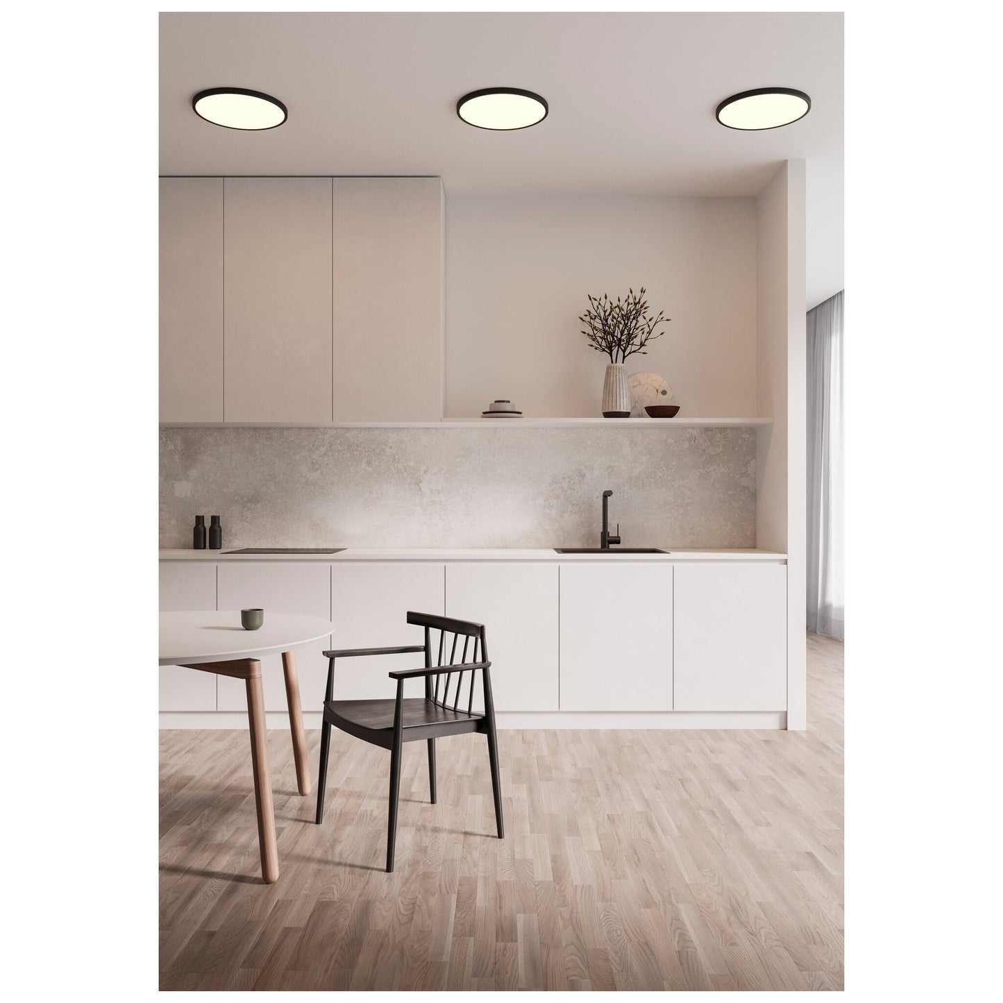 Oja Smart Ceiling Light in Black