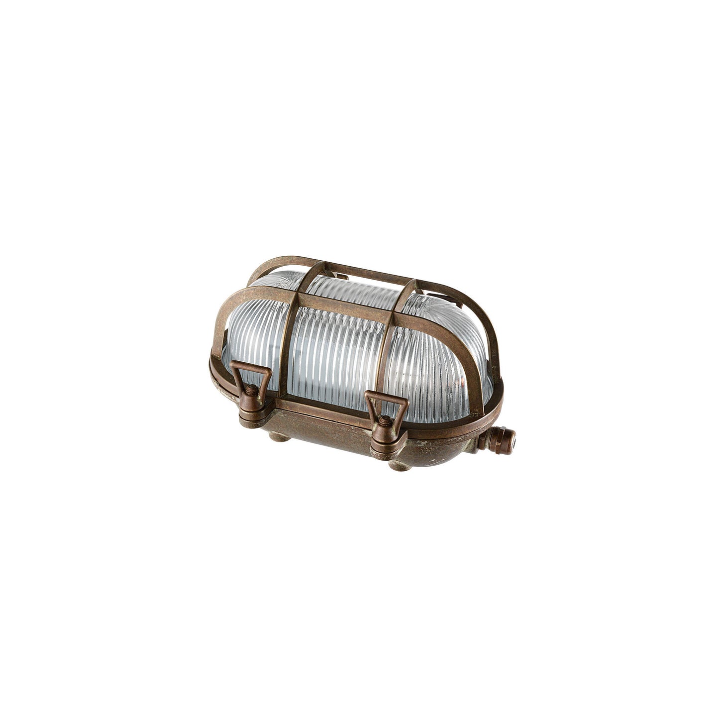 Marina Outdoor Bulkhead Wall Light in Brass