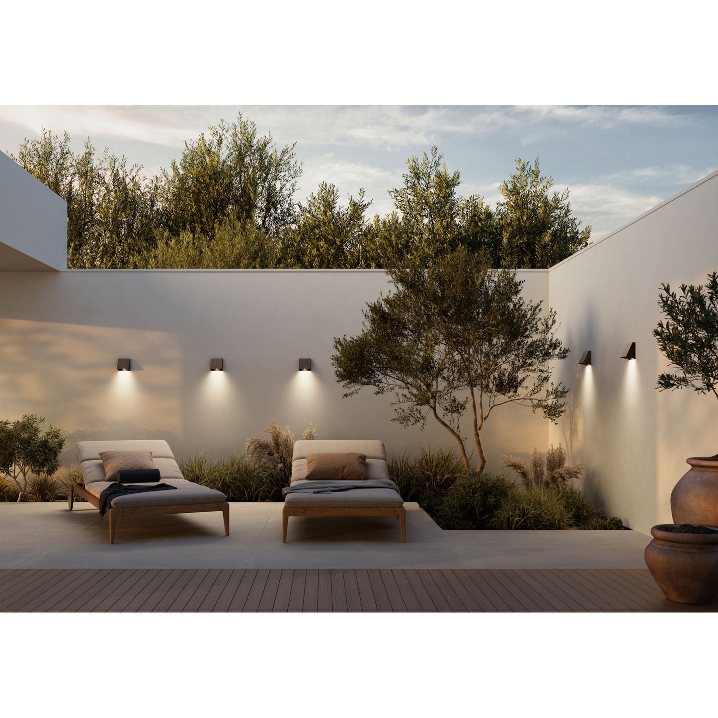 Mask 298.02 Outdoor Wall Light in Dark Brass