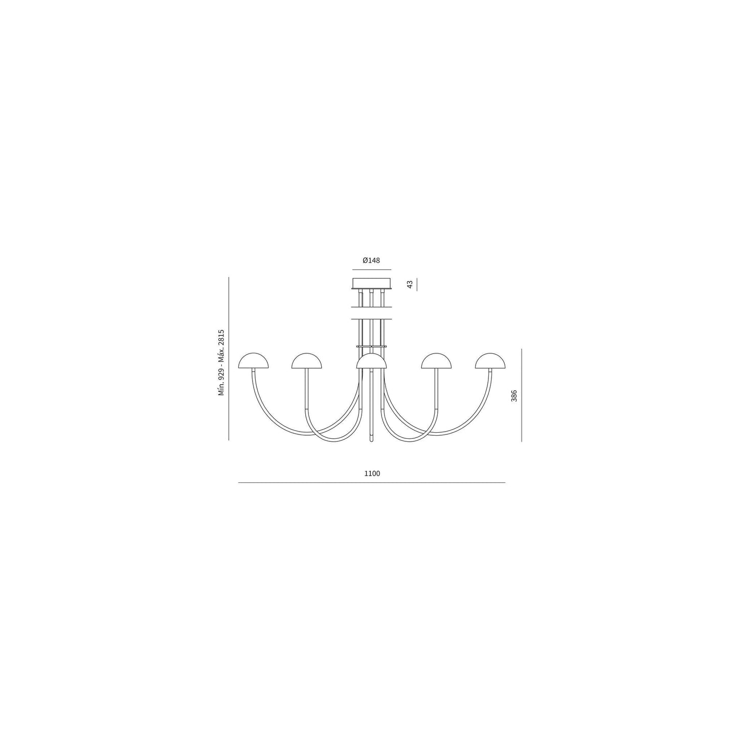 Dussa 6-Light LED Chandelier