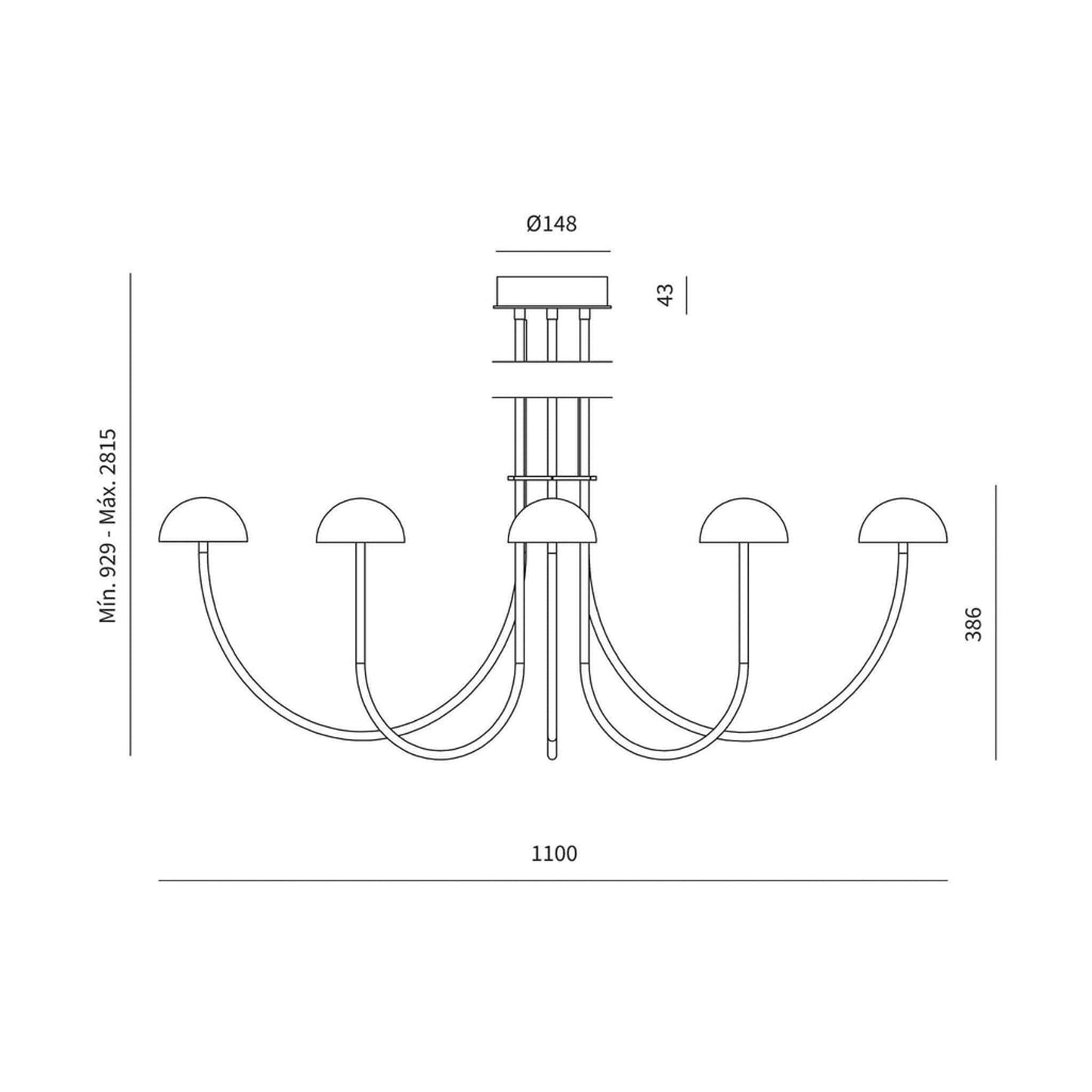 Dussa 6-Light LED Chandelier